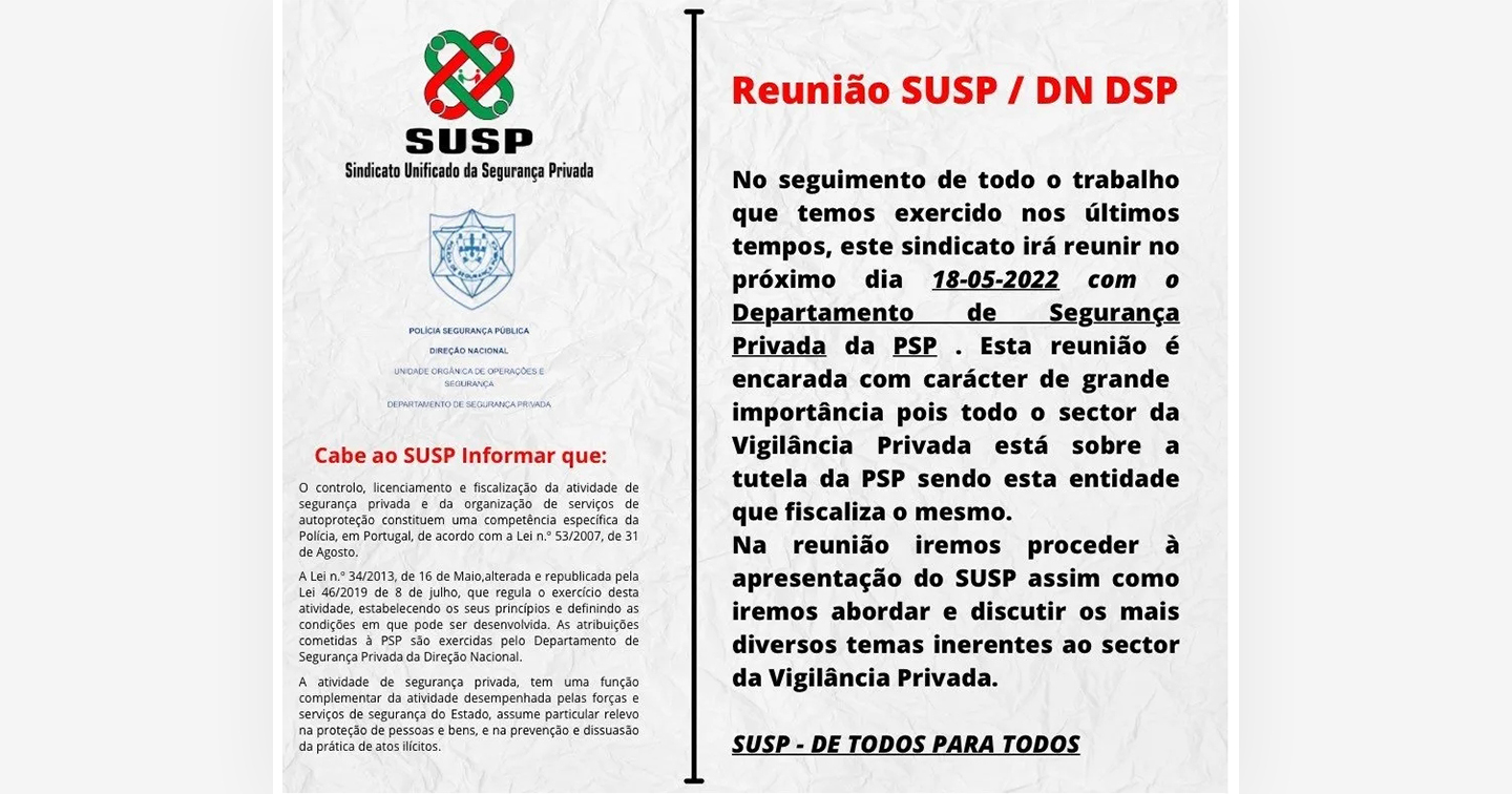 DN DSP: Reunião de 18 de maio de 2022